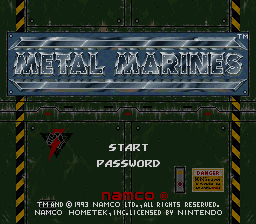 Metal Marines (USA) Title Screen
